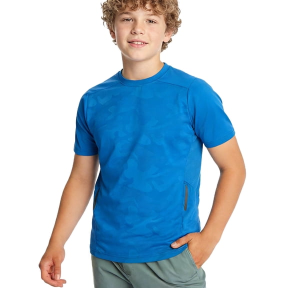 Khunlpohl Boys Quick Dry Shirts Athletic Tees Short Sleeve Activewear Running T Shirts Summer Casual Tops
