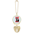 thumbnail image 1 of China Red Education Promotion Map Car Keychain Angel Wing Pendant, 1 of 4
