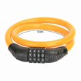 thumbnail image 2 of Bike Lock Cable, Bicycle Cable Lock With 4 Digit Combination & Large Lock Head, Resettable Kids Bike Cable Lock, 2 Ft X 0.45, 2 of 2