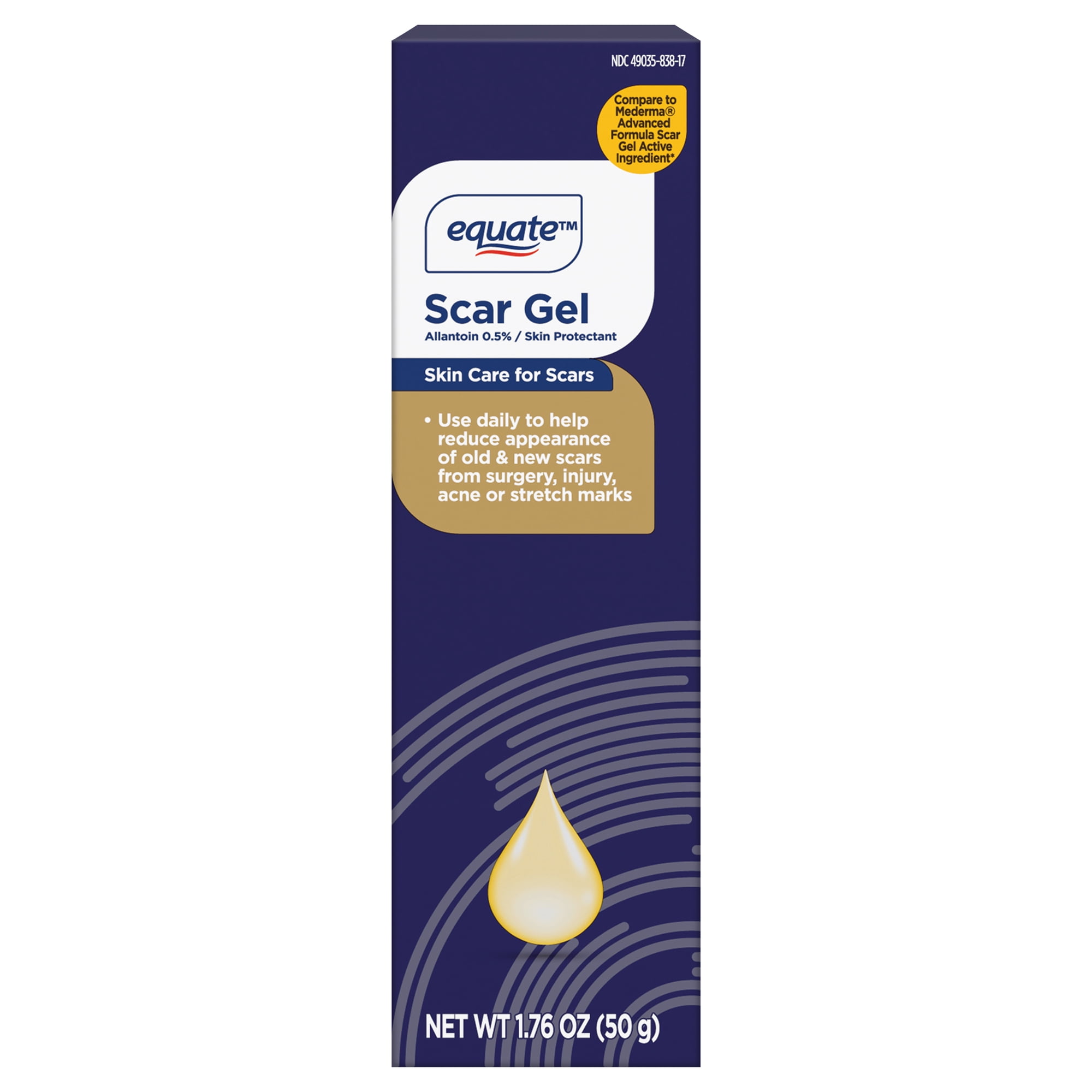 Equate Scar Gel, Skin Care for Scars, 1.76 oz