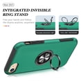 thumbnail image 7 of JTCASES for iPhone 8 Plus/7 Plus Case, Car Mount Bracket 2-layer Hybird Shockproof PC TPU Anti-fall Slim Fit Lightweight Magnetic Cover for iPhone 7 / 8 / SE, Darkgreen, 7 of 7
