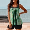 thumbnail image 5 of Nfurl Swimsuits for Women Two Piece Floral Print Tankini Bathing Suits Tummy Control Tankini Swimsuit with Shorts Summer Beach Swimwear Green,Size M, 5 of 5
