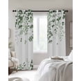 thumbnail image 2 of Sage Green Leaves Blackout Curtains for Bedroom - 84 Inch Long Light Blocking 2 Panels Set, Summer Botanical Thermal Insulated Living Room Drapes Grommet Window Curtains 52"x84", 2 of 8