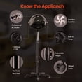 thumbnail image 3 of DEER BEAUTY Professional Standing Hooded Hair Dryer, Ionic Bonnet Dryer with 3 Heat Settings, Mobile Base Hood Hair Dryer for Home and Salon, 3 of 9