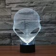 thumbnail image 3 of LINLIN 3D Alien Illusion LED Night Light,7 Colors Gradual Changing Optical Illusion Acrylic Lamp USB Touch Bedside Table Lamp for Holiday Gifts or Home Decorations, 3 of 9