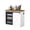 White, variant on JassmiPkwy Home Grooved Wine Cabinet, Coffee Bar with Fridge Space, Fridge Cabinet Rack for Dorm, Kitchen, and Office-Black