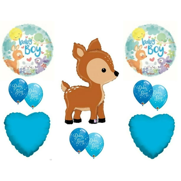 Oh Deer It's A Boy Baby Shower Balloons Decoration Supplies Woodland