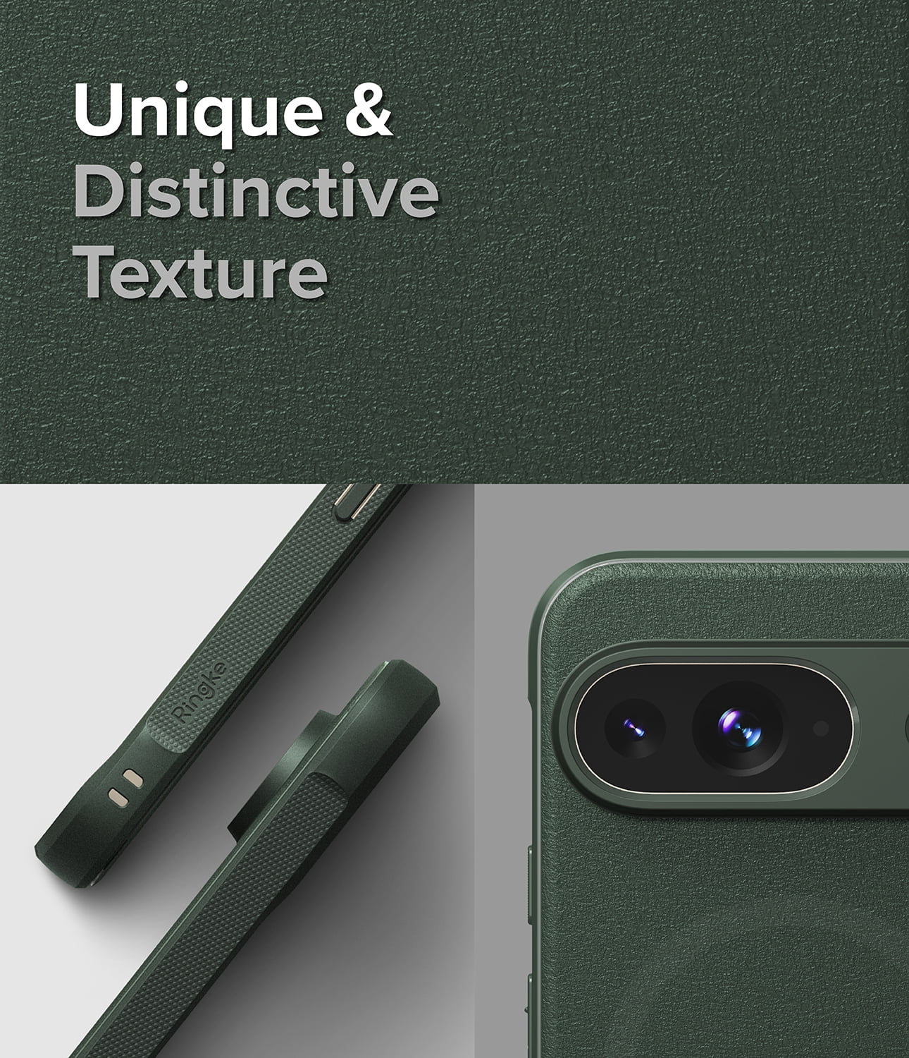 Ringke Pixel 9 [Onyx Magnetic] High Quality Flexible Heavy Duty Durable Phone Case Compatible with Magnetic Charger - Dark Green