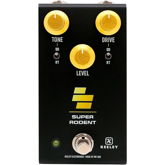 Keeley Super Rodent Overdrive & Distortion Effects Pedal Black/Yellow