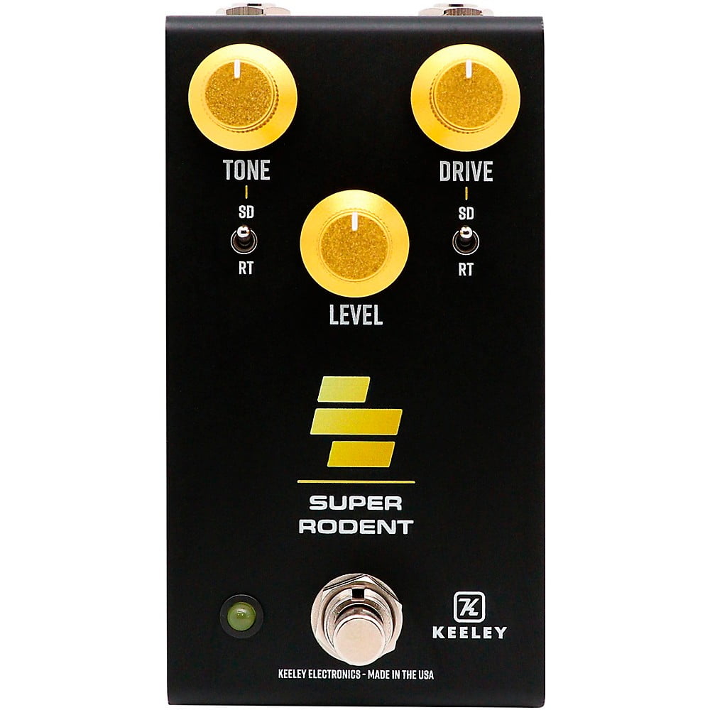 Keeley Electronics Super Rodent Overdrive & Distortion Effects Pedal Black/Yellow