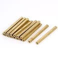 thumbnail image 1 of Unique Bargains 15 Pcs Filetage Femelle M4 Isolé en Laiton Entretoise Hexagonale 60mm de Long, 1 of 2
