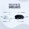 thumbnail image 2 of Laceez No Tie Shoe Laces for Men, Pair of Black & White Elastic Shoe Laces for Adults Sneakers Shoes for Comfort & Smart look ( M-L: 9-10.5 ), 2 of 6