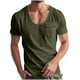 thumbnail image 2 of pstuiky Camisas casuales de manga corta para hombre, Camiseta informal de manga corta con cuello redondo y color liso para hombre ropa de hombre l, 2 of 9