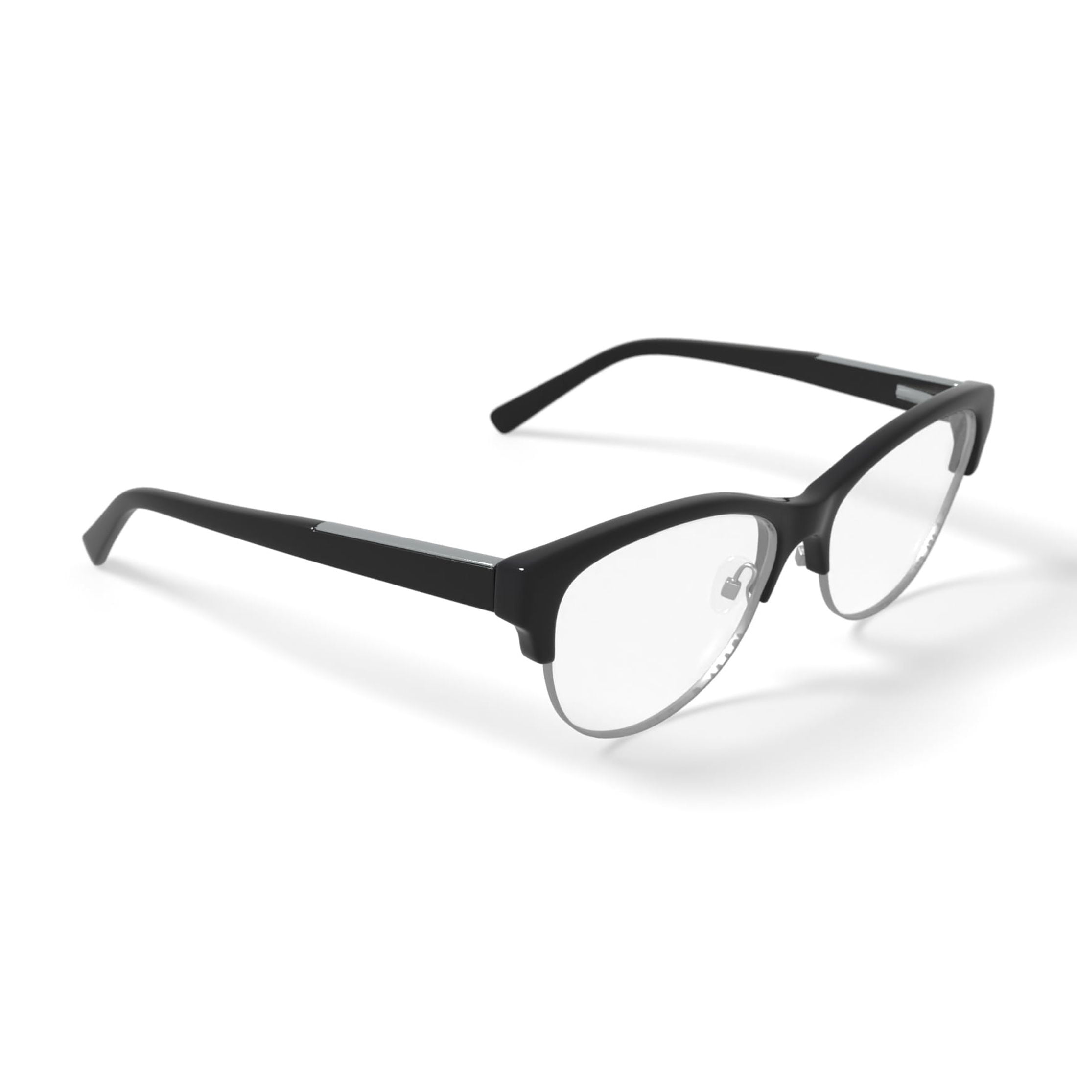 Walmart Women's L5000 Prescription Eyeglasses with Case, Black/Silver