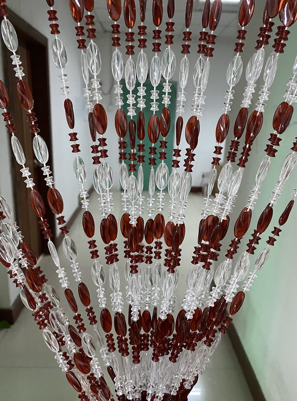 ZiDeTang Acrylic Beaded Door Curtain Décor Tassel Room Divider Curtain (Brown, 100cm by 195cm)