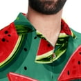 thumbnail image 5 of Watermelon Men's Short Sleeve Hawaiian Shirt Button Down Poplin Beach Casual Printed Unisex Summer Tops, 5 of 6