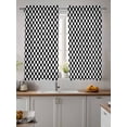 thumbnail image 2 of Black White Plaid Tier Curtains 45 Inch Length,Sheer Curtains for Bedroom Living Room Window Modern Buffalo Check Gingham Art Rod Pocket Drapes Kitchen Curtains Small Half Window 27.5"x45" 2 Panels, 2 of 7