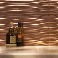 thumbnail image 2 of FASÄDE Waves Decorative Vinyl Backsplash 15 sq ft Kit in Polished Copper, 2 of 6
