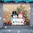 thumbnail image 1 of Pegatinas de pared con dos muñecos de nieve en inglés, pegatinas navideñas de doble cara para vidrio visible, pegatinas decorativas para pared., 1 of 7