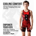thumbnail image 4 of Exxact Sports Sublimated Youth Wrestling Singlet For Boys, Premium Powerlifting Singlet, Kids Wrestling Singlets For Training (YM, Spider), 4 of 7