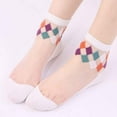 thumbnail image 2 of Womens Socks Work Socks Ladies Spring and Summer Leisure Transparent Solid Colour Crystal Stockings Cool Glass Stockings Adult Female Clothes White Size One Size, 2 of 4