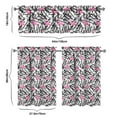 thumbnail image 6 of Kitchen Curtains 36 Inch Short - 3 Panel Set, Flamingo Tropical Bird Print, Rod Pocket Window Curtain, 100% Polyester for Hawaiian Summer Beach Decor, Easy Wash, 6 of 6