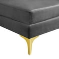 thumbnail image 4 of Tufted Sofa Corner Chair, Velvet, Grey Gray, Modern Contemporary Urban Design, Living Lounge Room Hotel Lobby Hospitality, 4 of 5