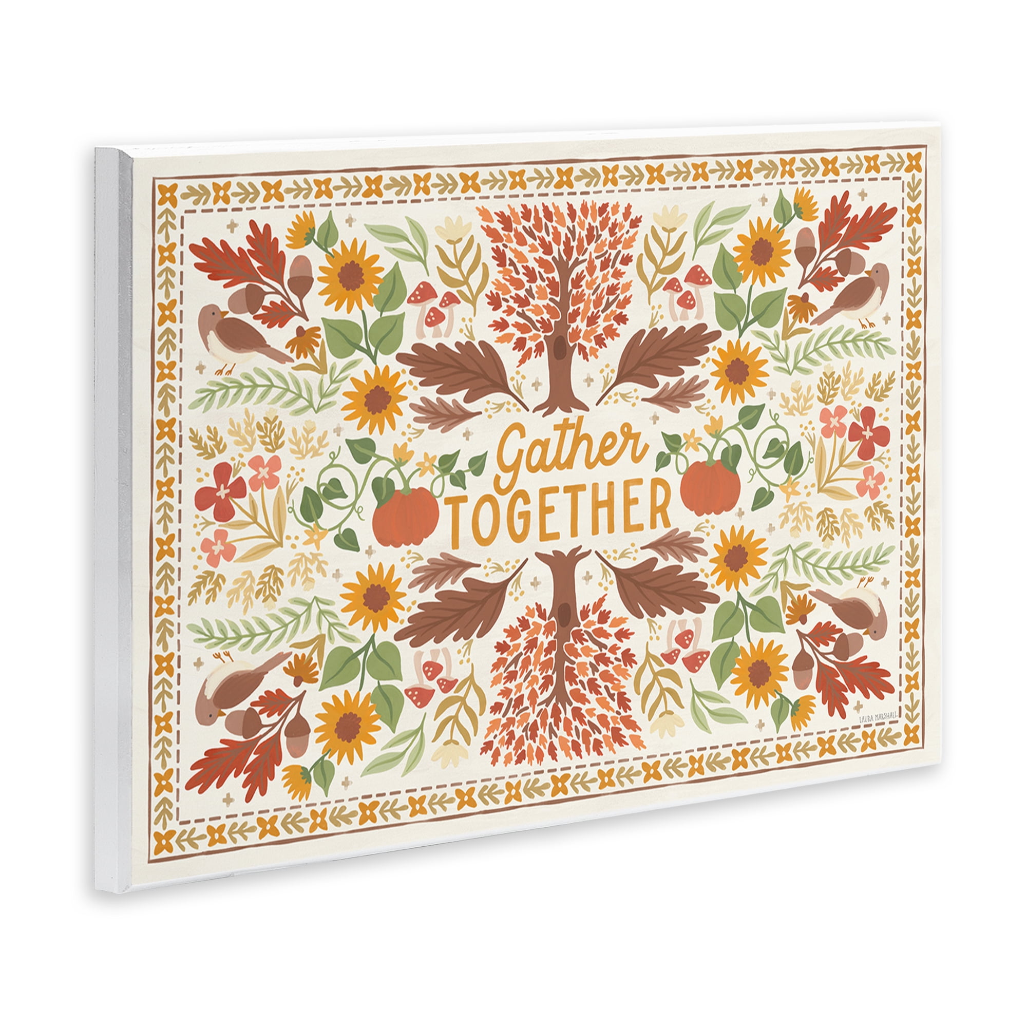 Stupell Industries Gather Together Pattern Landscape Painting Unframed Art Prints Wall Art, 15 x 10