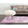 thumbnail image 3 of Unique Loom Indoor Rectangular Distressed Traditional Area Rugs Purple/White, 3' 3 x 5' 3, 3 of 8