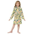 thumbnail image 6 of FORMRS Niños Bathrobe Unisex Hooded Robe Soft Plush Pajamas Sleepwear, Size 4-6T, Citrus Fruits, 6 of 7