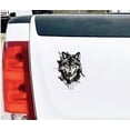 thumbnail image 5 of Wolf Face Decal for Cars & Trucks - Premium Black Vinyl Bumper Sticker - Durable Ink Splash Art Design - Waterproof Window Decal for Men & Outdoor Lovers, 5 of 8