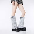 thumbnail image 6 of Aellinatey Plush Winter Leg Covers for Women Furry Leg Warmers Calf Socks for Cold Season, 6 of 16