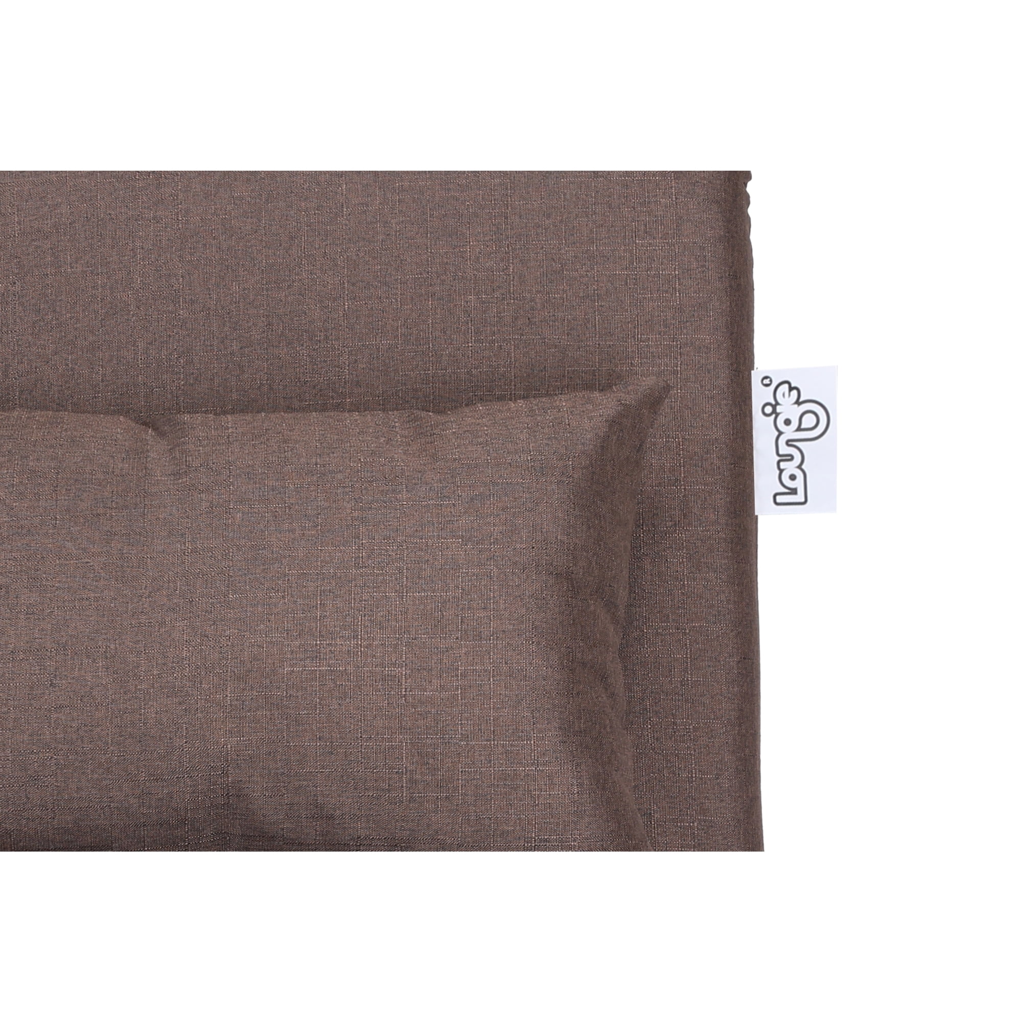 Relaxie Brown Linen Flip Chair - Sleeper Dorm Bed Couch Lounger Sofa, 5-Position Adjustable, Convertible