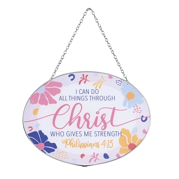 Suncatcher I Can So All Things 6:3 9in