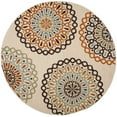 thumbnail image 4 of SAFAVIEH Veranda Axum Geometric Indoor/Outdoor Area Rug, 8' x 11'2", Cream/Terracotta, 4 of 9