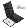 thumbnail image 6 of HAWEE Slim Billfold Wallet for Men RFID Blocking Genuine Leather Scan Proof 10 Card Slots with ID Window Flap, Black, 6 of 7