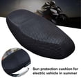 thumbnail image 2 of Soumake Motorcycle Seat Cushion Breathable Comfortable Polyester 3D Mesh Heat Insulation Air Pad for Scooter, 2 of 8