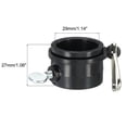 thumbnail image 2 of Uxcell  Flag Pole Rings Mounting Clips Rotating Fasteners 6 Pack Black 29mm x 27mm, 2 of 5