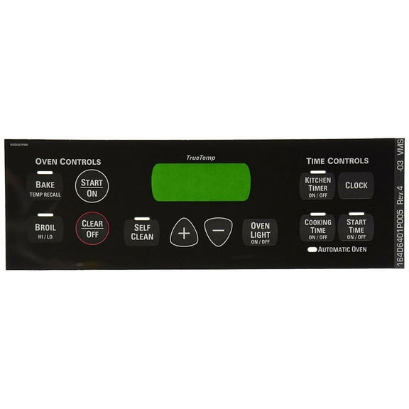 GE WB27T10675 Faceplate Graphics - OEM Part