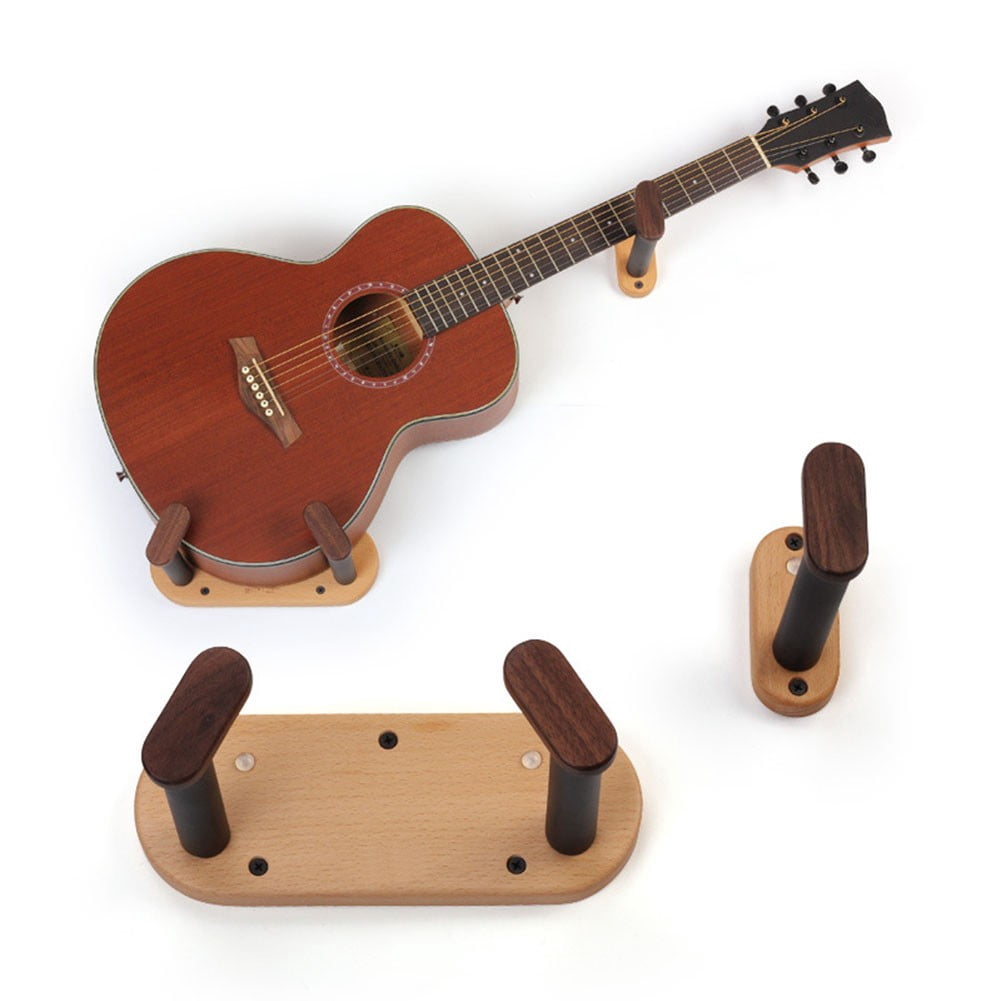 chengsi Wall Mount Guitar Hanger Hook Solid Beech Guitar Holder For Bass Ukulele Violin