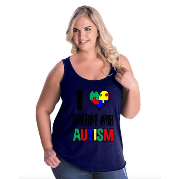 Normal is Boring - Women's Plus Size Tank Top, up to Size 28 - I Love Someone With Autism