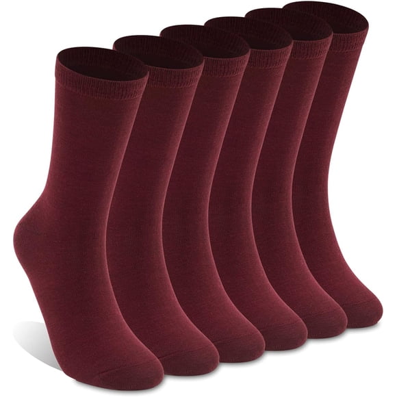 Chaussettes Fines en Laine Mérinos pour Femmes, Chaussettes Habillées Douces Multicoloreslixia, Chaussettes Décontractées Respirantes et Chaudes, Lot de 3/6 Paires