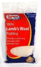 dr scholls lambs wool padding