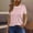 Pink(New), variant on PNTUTB Women's Summer Crew Neck Pleated Color Blocked Short Sleeve Pullover Comfortable Loose T Shirts