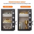 thumbnail image 2 of 2.8 cu ft Home Safe Box with Fireproof Document Bag, Digital Safe with 1 Adjustable Shelves & Jewelry Box, Security Safe with Dual Alarm & Silent Mode for Home Office Hotel, 2 of 10
