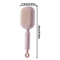 thumbnail image 2 of Cepillo de pelo retráctil autolimpiante con masaje de cojín de aire para el cuero cabelludo, cabezal grande, agarre ergonómico y antiestático, para todo tipo de cabello, uso en casa y de viaje, 2 of 3