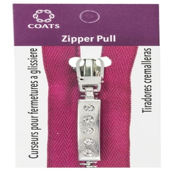 Coats & Clark Zipper Pull Silver 5 Stone Bar