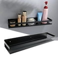 thumbnail image 7 of Bathroom Accessories Modern Matt Black Bathroom Corner Shelves Kitchen Wall Shelf Shower Bath Shampoo Storage Rack - 50x10x5.8cm, 7 of 7