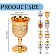 thumbnail image 2 of Vintage Ornate Wine Goblets, Embossed Gold Silver Plated Decorative Goblets, Small Goblet Cups, Elegant Mini Goblets for Wedding Party, Home Bar Goblets for Liquor, Wine Serving, 2 of 7