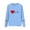 Light Blue, variant on Lorytime Valentine's Day Girls Sweatshirt Long Sleeve Kid Cute Crewneck Tops Heart Pullover Holiday Outerwear 7-8 Years